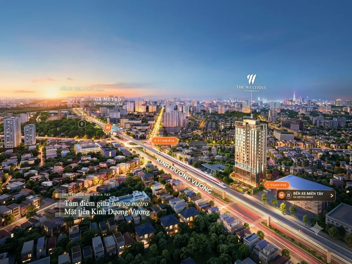 Vị tr&iacute; dự &aacute;n The Westique Residences 
