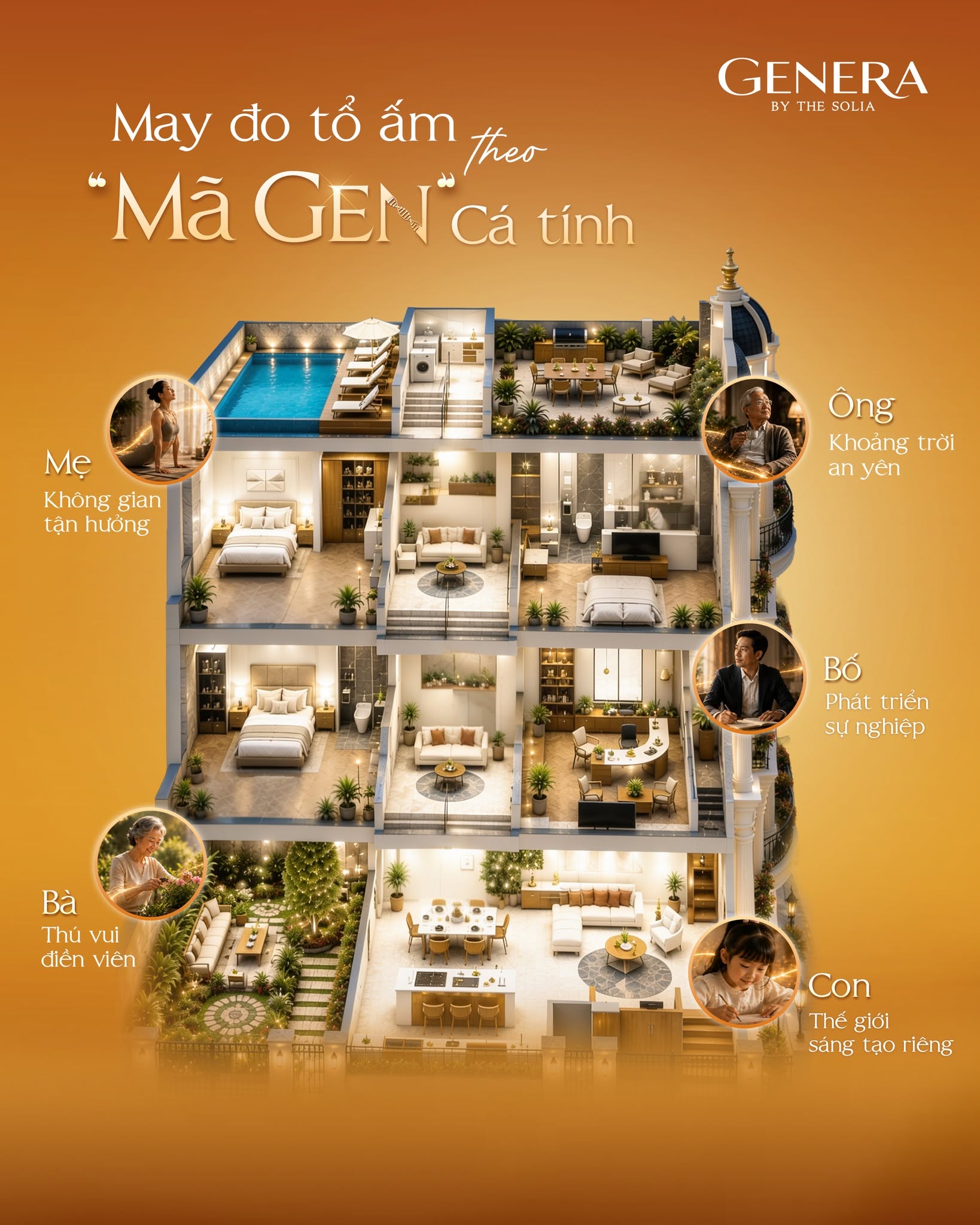 Công năng nhà phố Genera